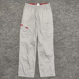 Dickies Pants Womens Petite Small Gray Twill Cargo Elastic Waist Workwear